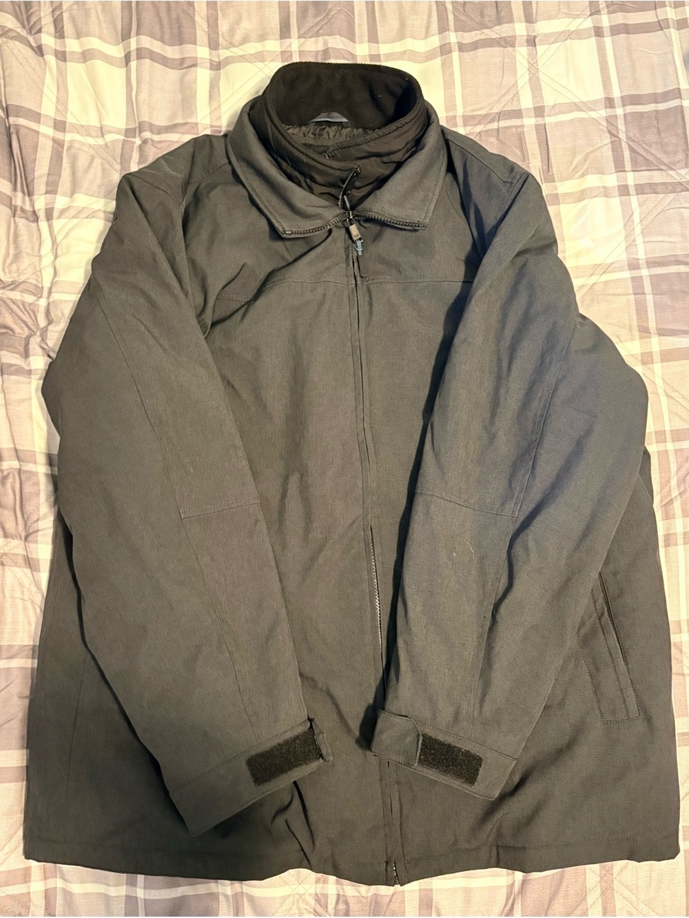 Men's Dark Grey Zip-Front Jacket